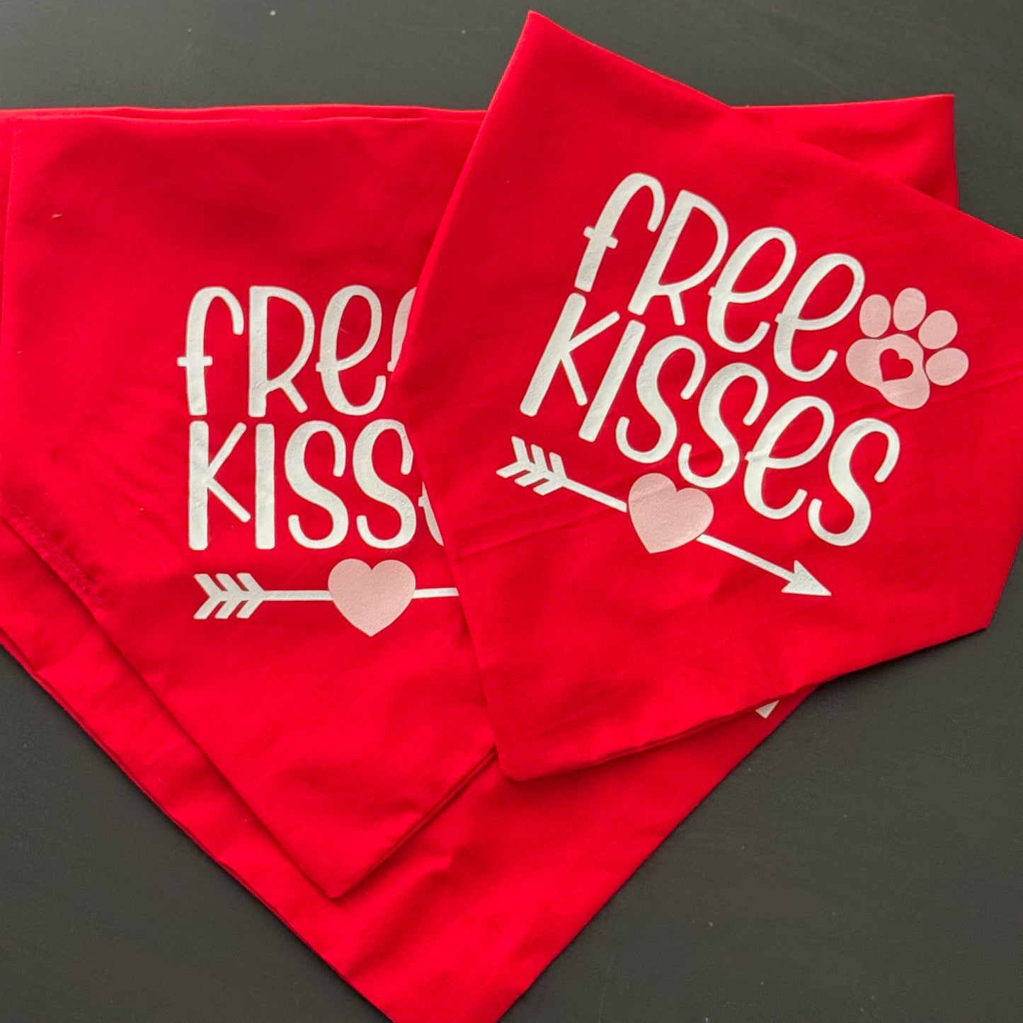 Free Kisses Dog Bandana