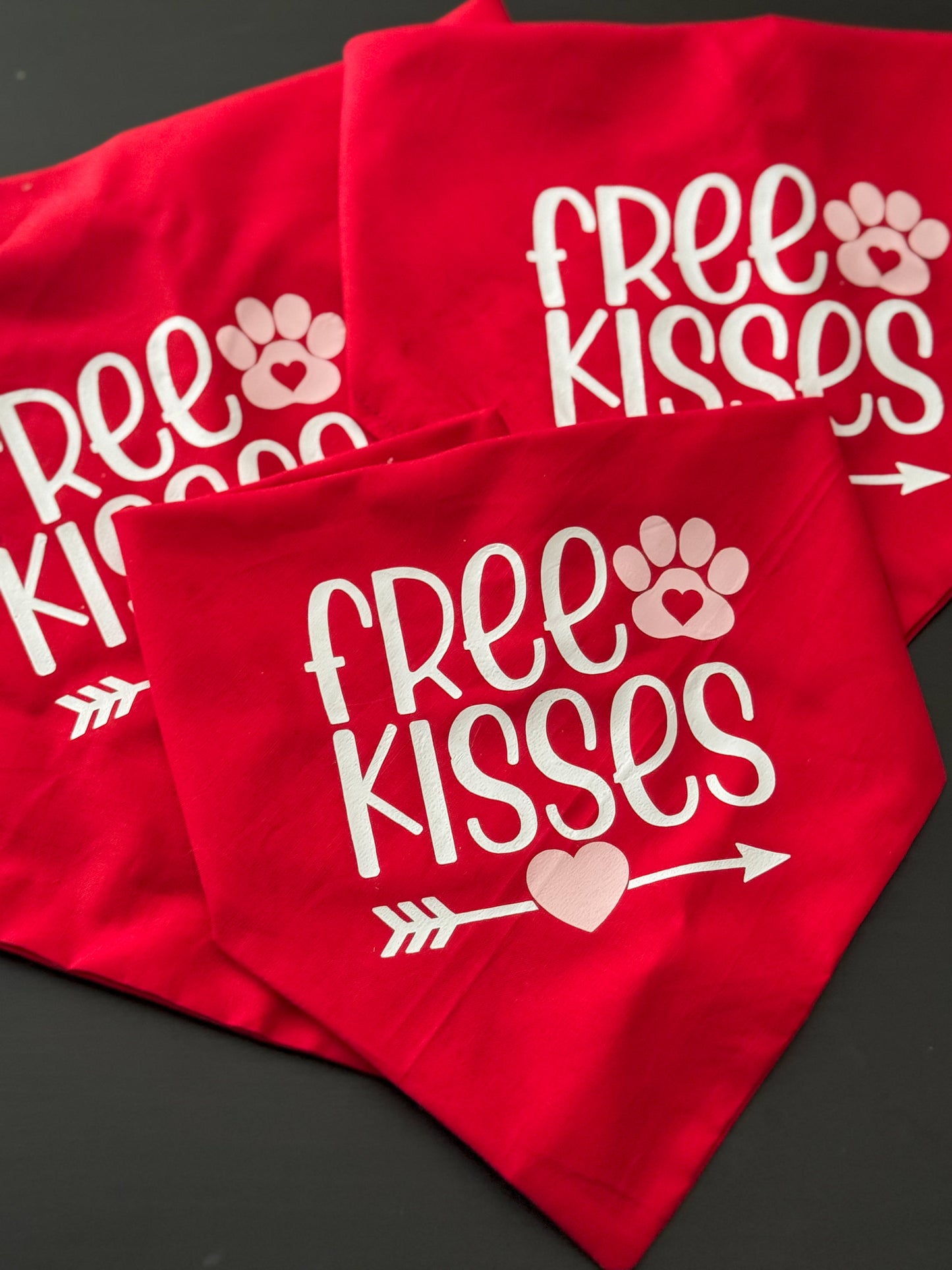 Free Kisses Dog Bandana