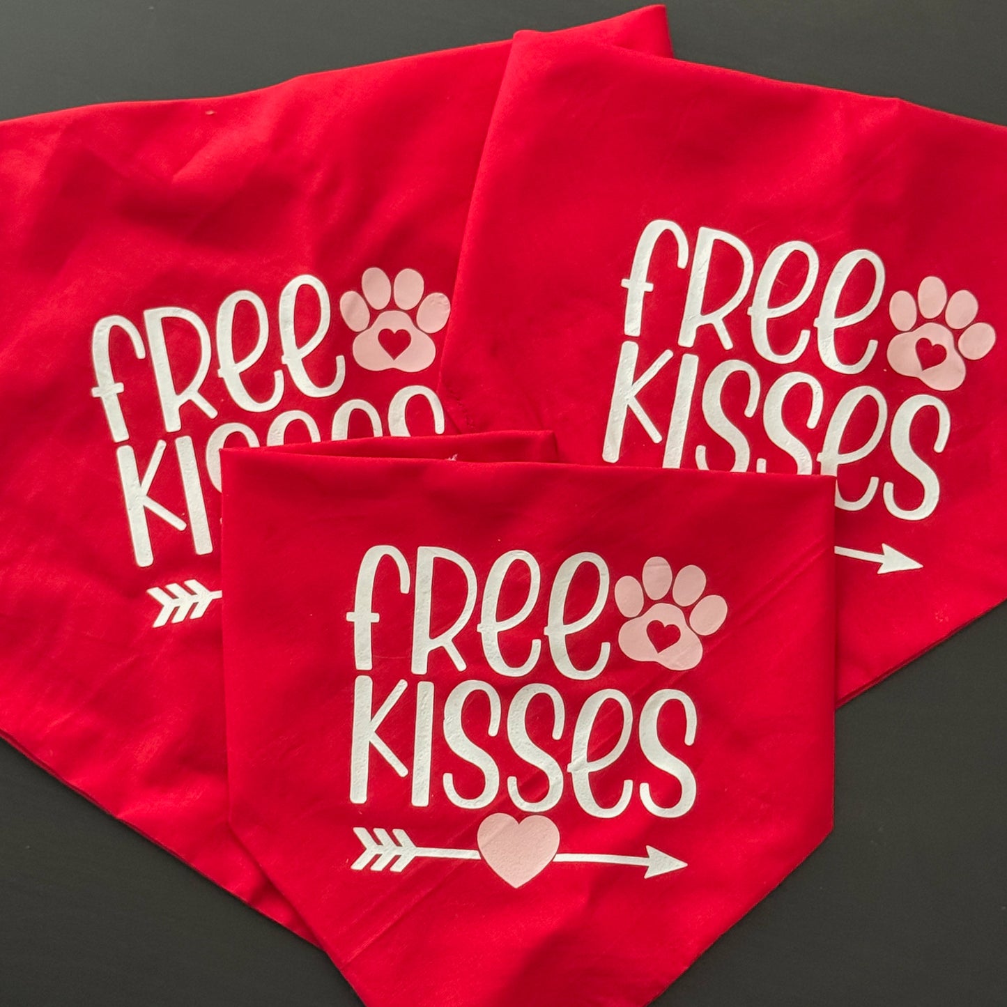 Free Kisses Dog Bandana