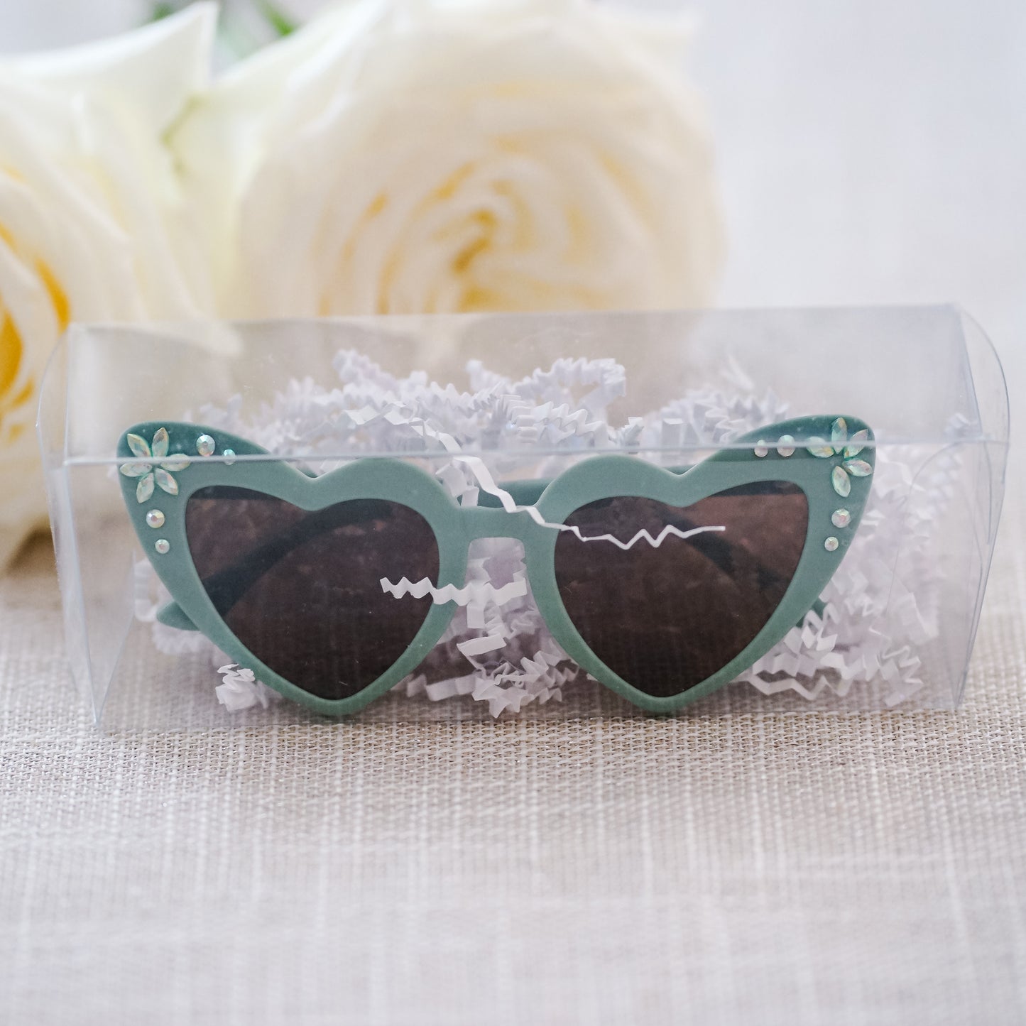 Kids Sunnies, Green Hearts