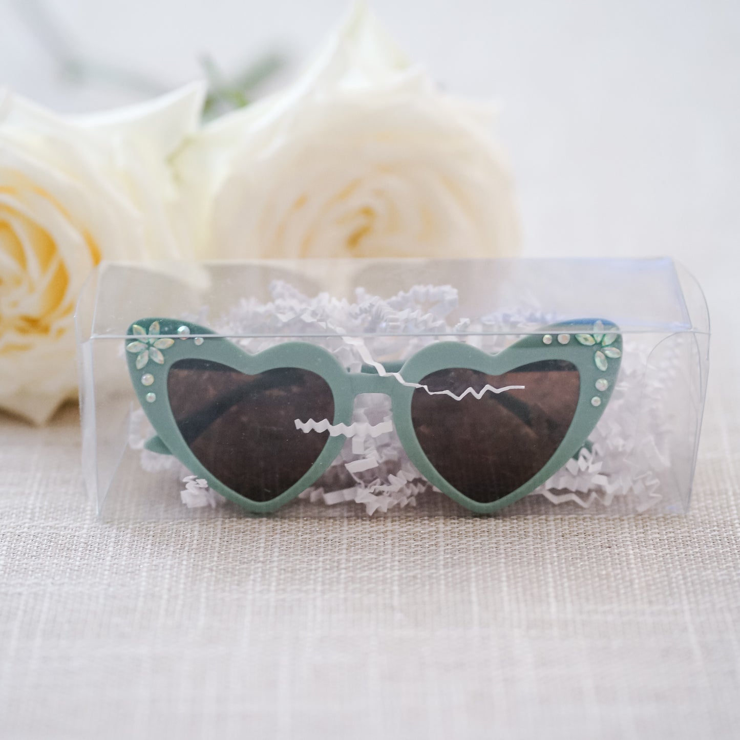 Kids Sunnies, Green Hearts